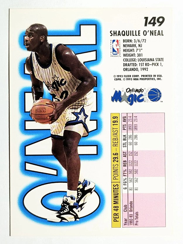 1993-94 Fleer #149 Shaquille O'Neal