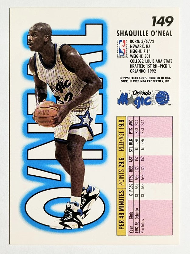 1993-94 Fleer #149 Shaquille O'Neal (NM)