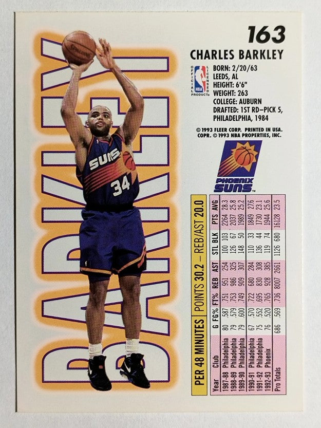 1993-94 Fleer #163 Charles Barkley (NM)