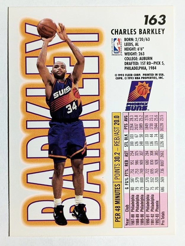 1993-94 Fleer #163 Charles Barkley