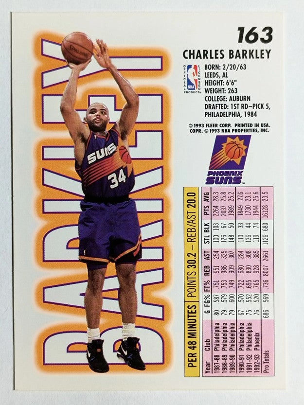 1993-94 Fleer #163 Charles Barkley (NM)