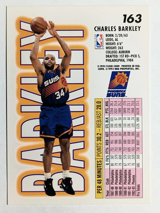 1993-94 Fleer #163 Charles Barkley