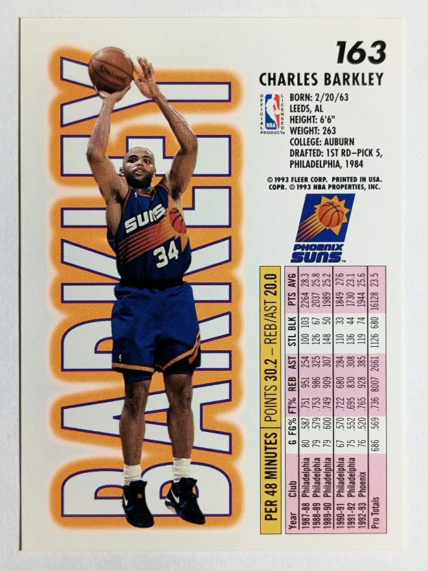 1993-94 Fleer #163 Charles Barkley