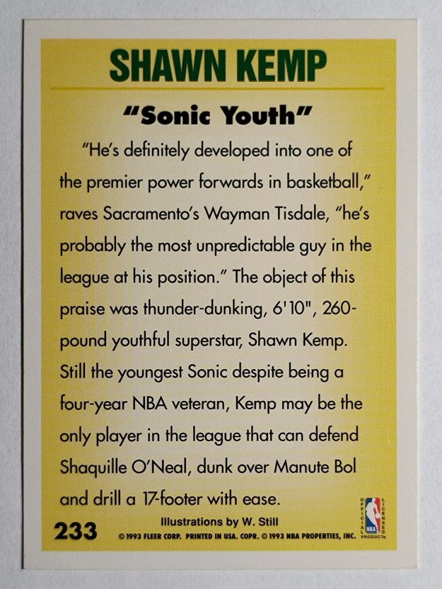 1993-94 Fleer #233 Shawn Kemp PV