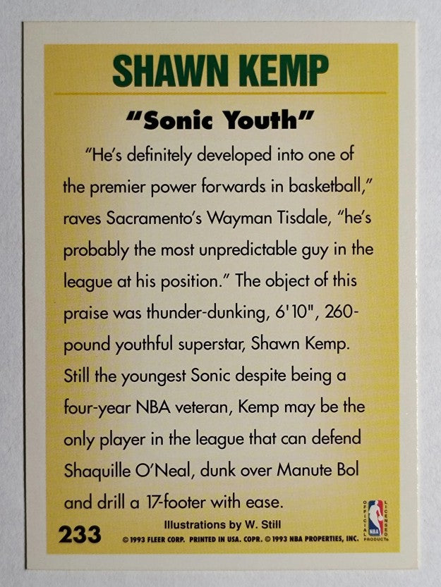 1993-94 Fleer #233 Shawn Kemp PV