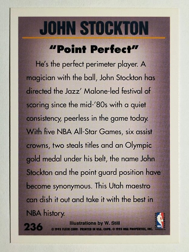 1993-94 Fleer #236 John Stockton PV