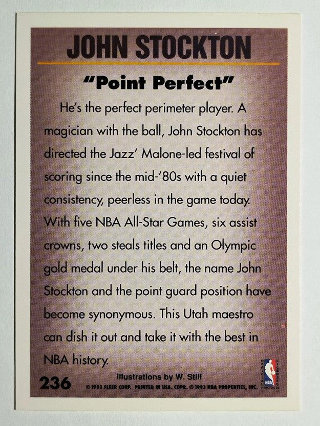 1993-94 Fleer #236 John Stockton PV