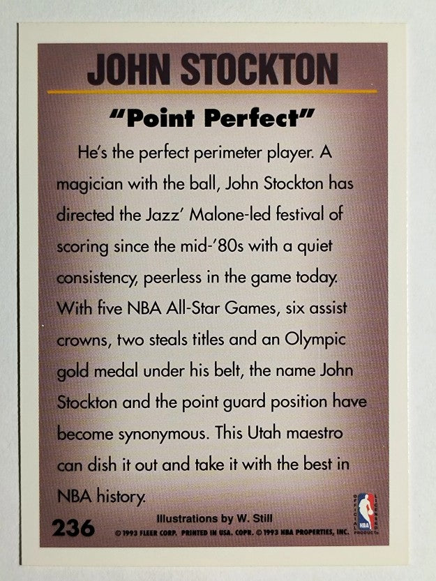 1993-94 Fleer #236 John Stockton PV