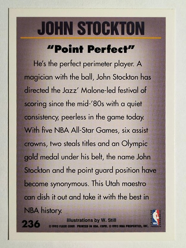 1993-94 Fleer #236 John Stockton PV