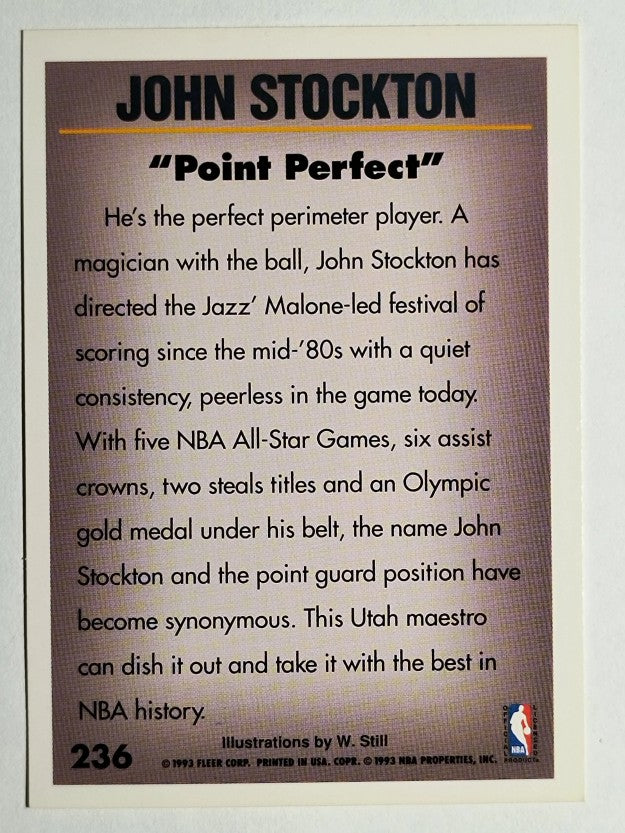 1993-94 Fleer #236 John Stockton PV