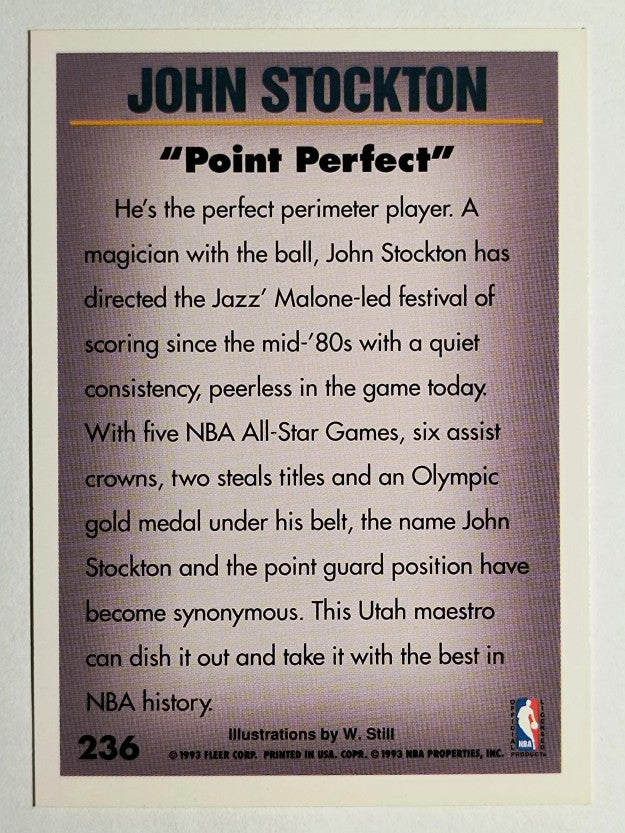 1993-94 Fleer #236 John Stockton PV