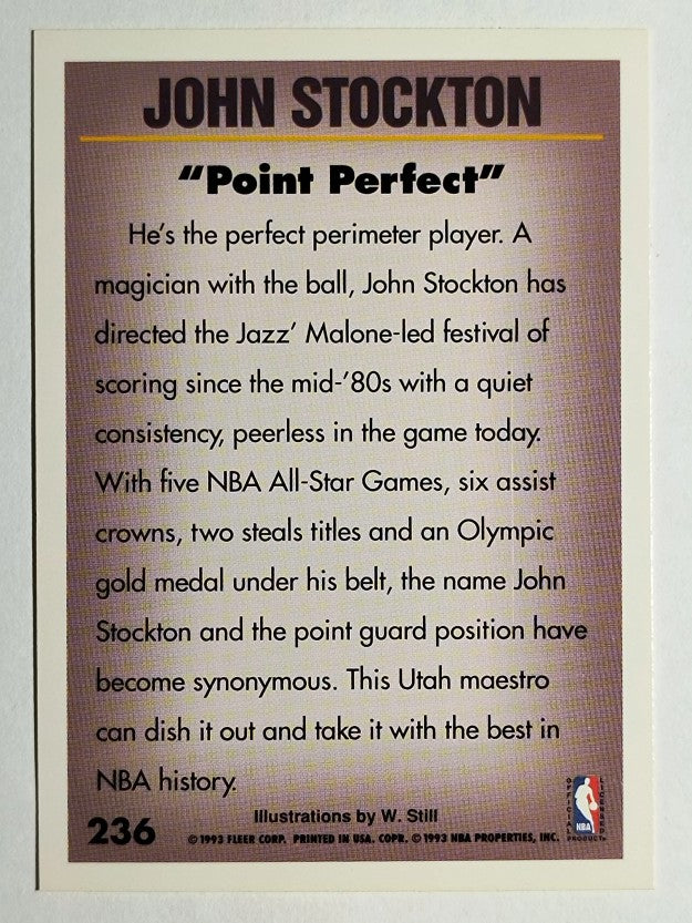 1993-94 Fleer #236 John Stockton PV
