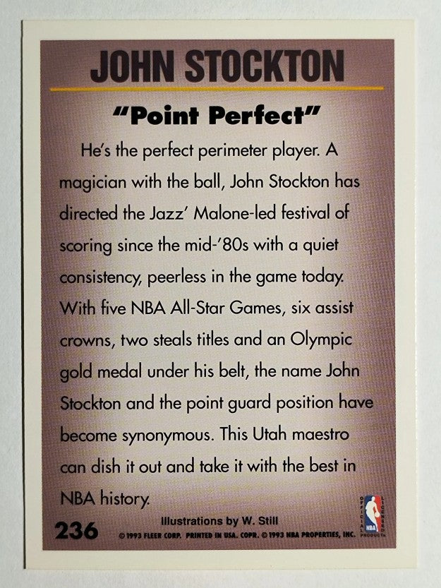 1993-94 Fleer #236 John Stockton PV