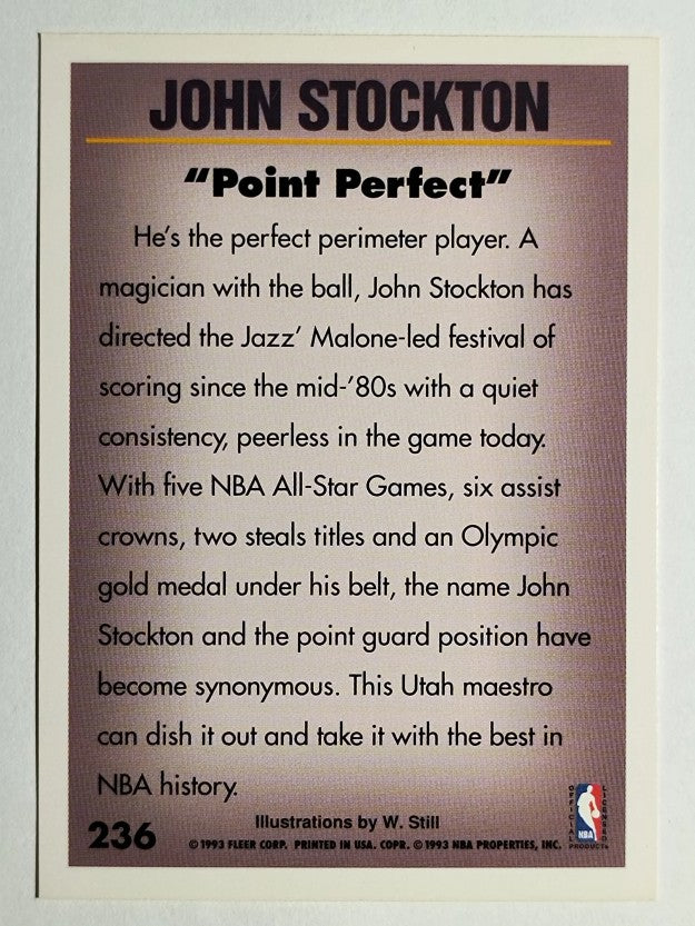 1993-94 Fleer #236 John Stockton PV