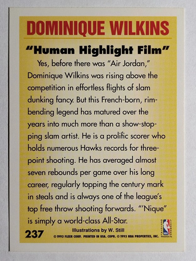 1993-94 Fleer #237 Dominique Wilkins PV