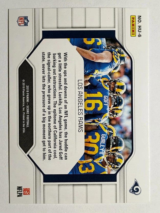 2019 Score Huddle Up #6 Los Angeles Rams