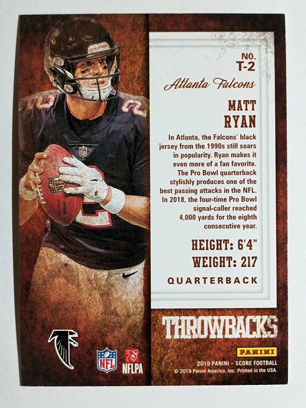 2019 Score Throwbacks #2 Matt Ryan