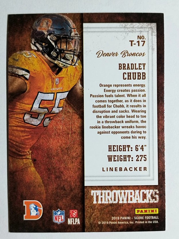 2019 Score Throwbacks #17 Bradley Chubb