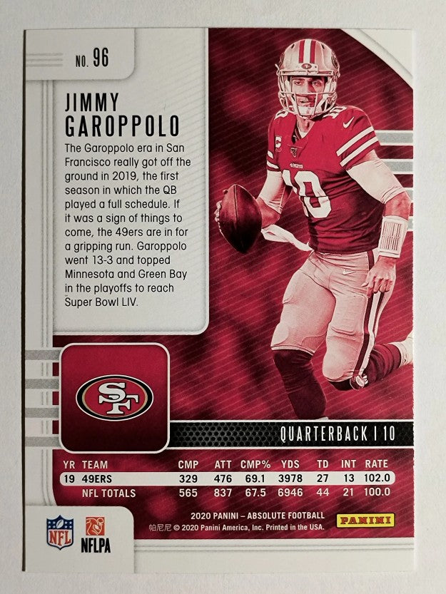 2020 Absolute Green #96 Jimmy Garoppolo (NM)