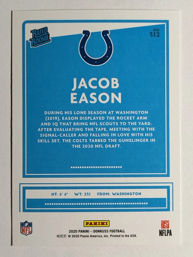 2020 Donruss Press Proof Red #312 Jacob Eason RR