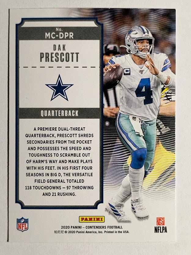 2020 Panini Contenders MVP Contenders #11 Dak Prescott