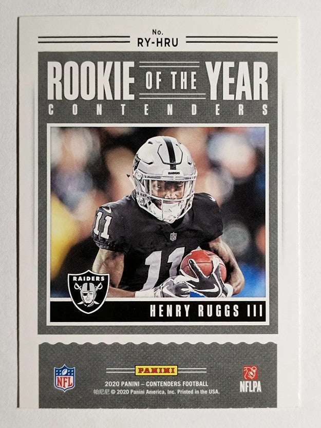 2020 Panini Contenders Rookie of the Year Contenders #19 Henry Ruggs III