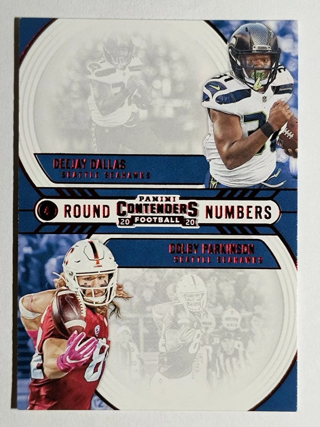 2020 Panini Contenders Round Numbers Ruby #19 Colby Parkinson/DeeJay Dallas