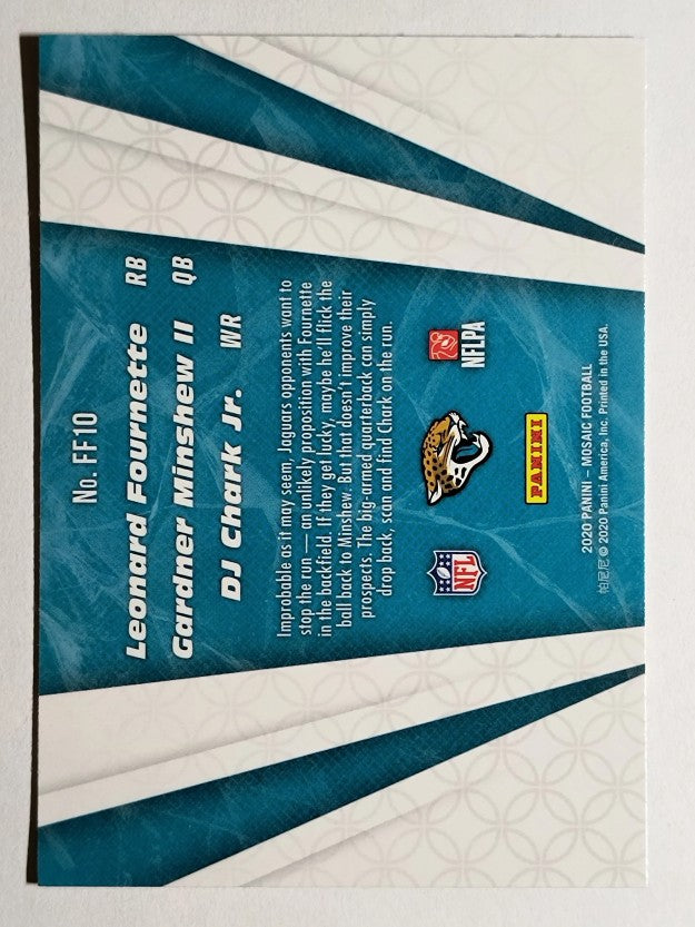 2020 Panini Mosaic Flea Flicker #10 D.J. Chark/Gardner Minshew/Leonard Fournette