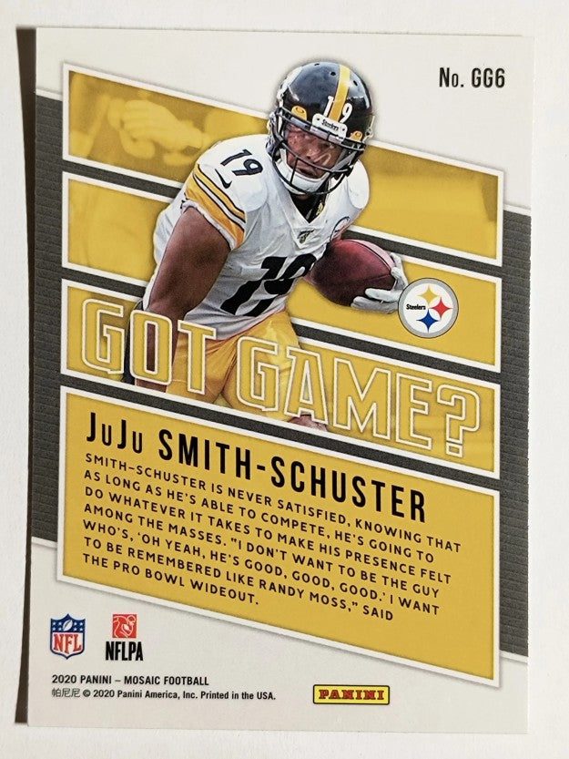 2020 Panini Mosaic Got Game #6 JuJu Smith-Schuster