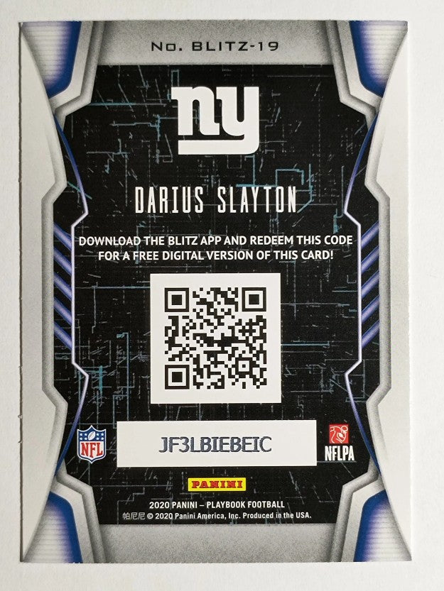 2020 Panini Playbook BLITZ #19 Darius Slayton