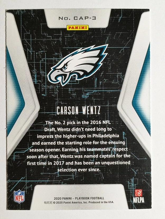 2020 Panini Playbook Captains #3 Carson Wentz (NM)