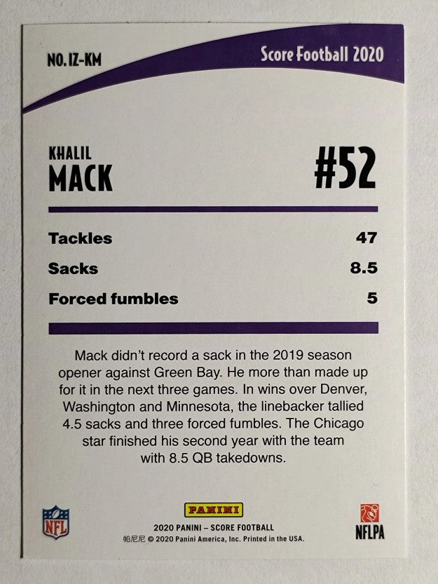 2020 Score In the Zone #22 Khalil Mack