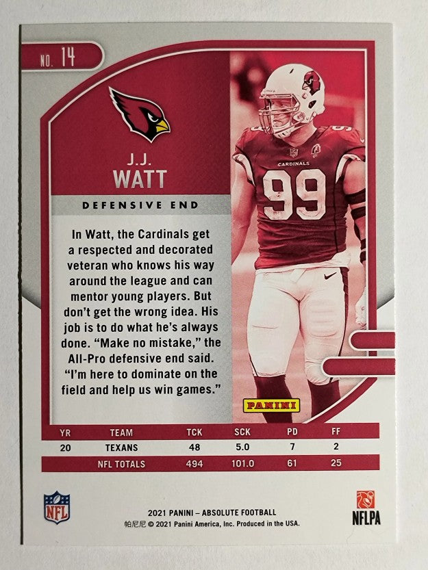 2021 Absolute Green #14 J.J. Watt