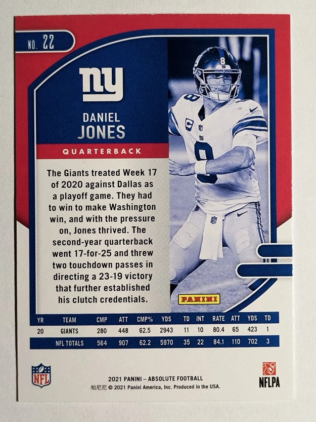 2021 Absolute Green #22 Daniel Jones