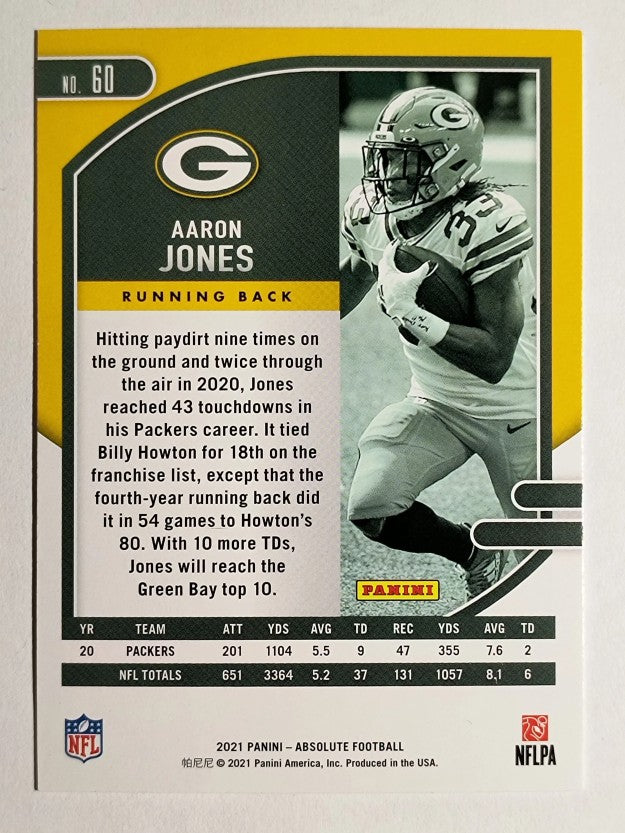 2021 Absolute Green #60 Aaron Jones