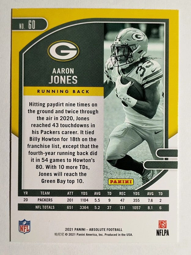 2021 Absolute Green #60 Aaron Jones