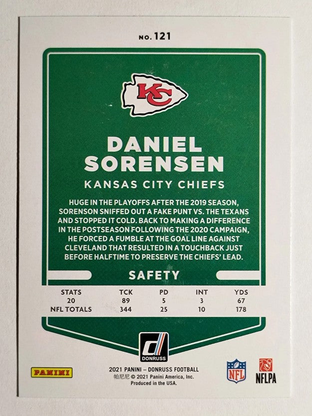 2021 Donruss Press Proof Blue #121 Daniel Sorensen