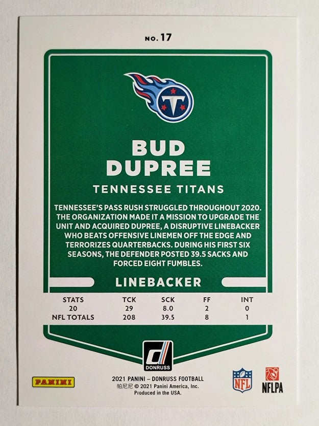 2021 Donruss Press Proof Red #17 Bud Dupree