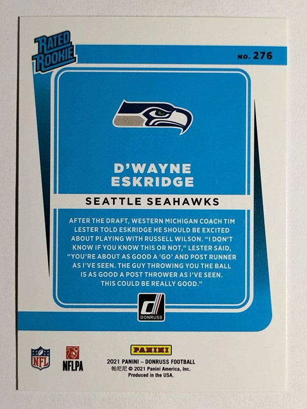 2021 Donruss Press Proof Red #276 D'Wayne Eskridge RR