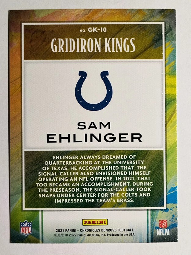 2021 Panini Chronicles Gridiron Kings #10 Sam Ehlinger
