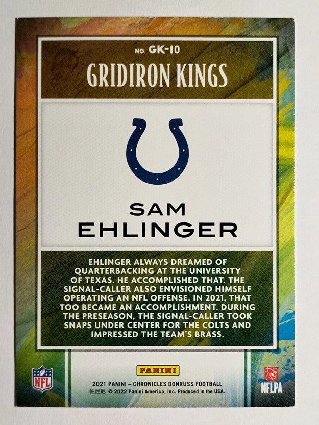 2021 Panini Chronicles Gridiron Kings #10 Sam Ehlinger