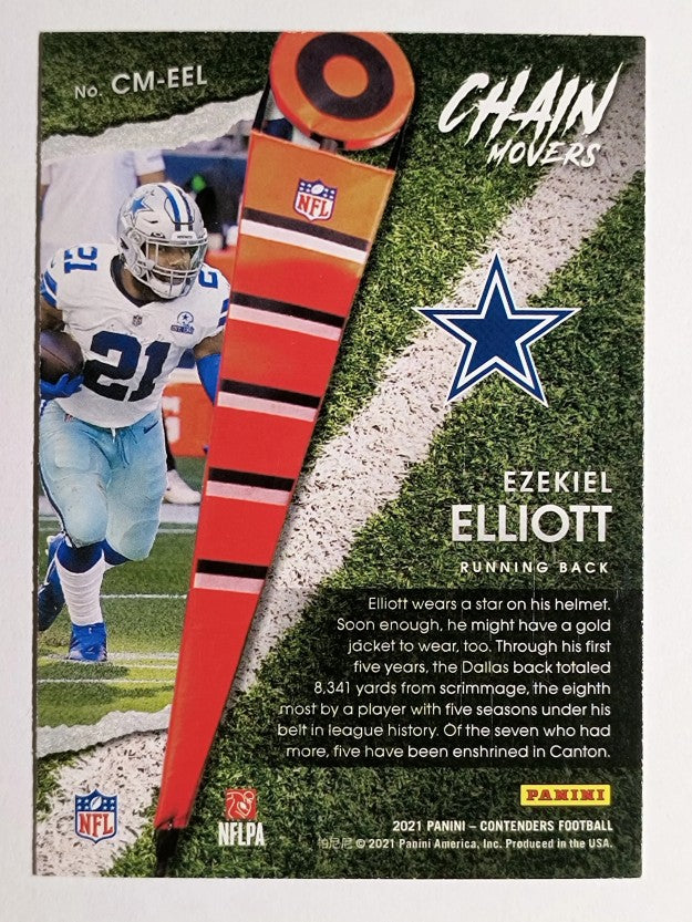 2021 Panini Contenders Chain Movers Ruby #3 Ezekiel Elliott