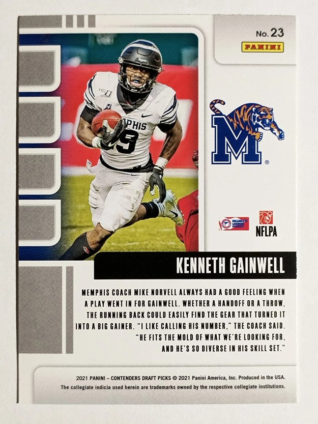 2021 Panini Contenders Draft Picks School Colors #23 Kenneth Gainwell