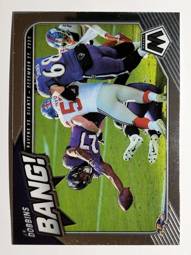 2021 Panini Mosaic Bang #9 J.K. Dobbins
