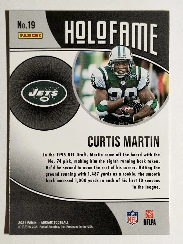 2021 Panini Mosaic HoloFame #19 Curtis Martin