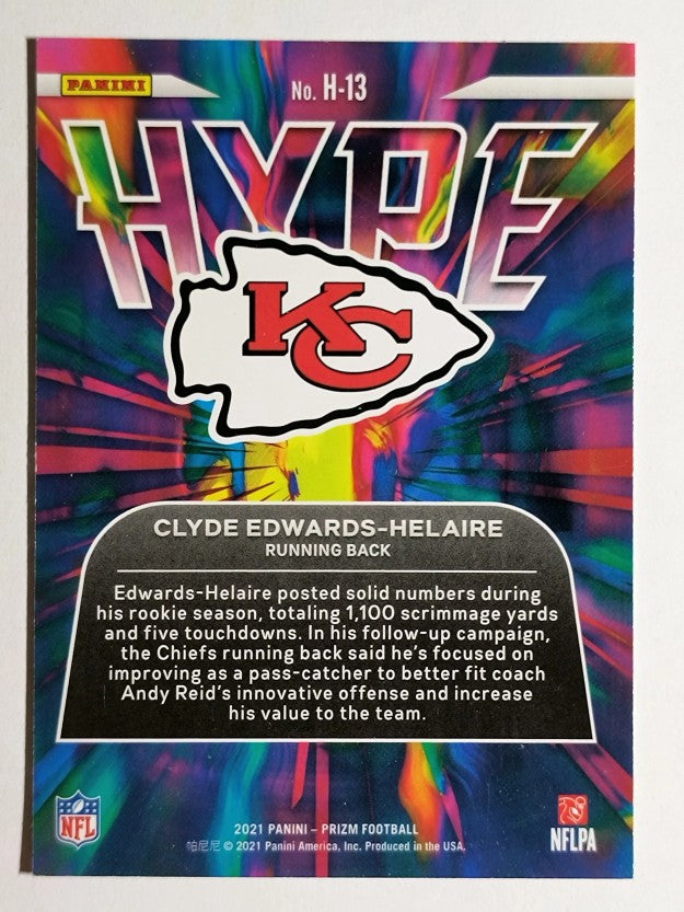 2021 Panini Prizm Hype #13 Clyde Edwards-Helaire