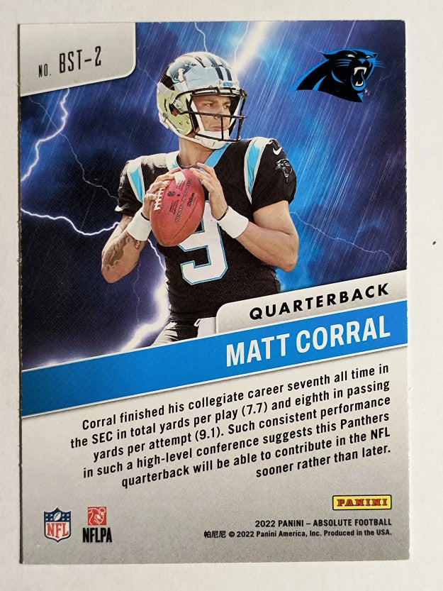 2022 Absolute By Storm #2 Matt Corral