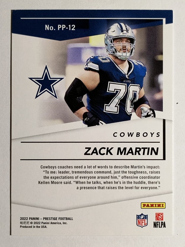 2022 Prestige Prestigious Pros #12 Zack Martin