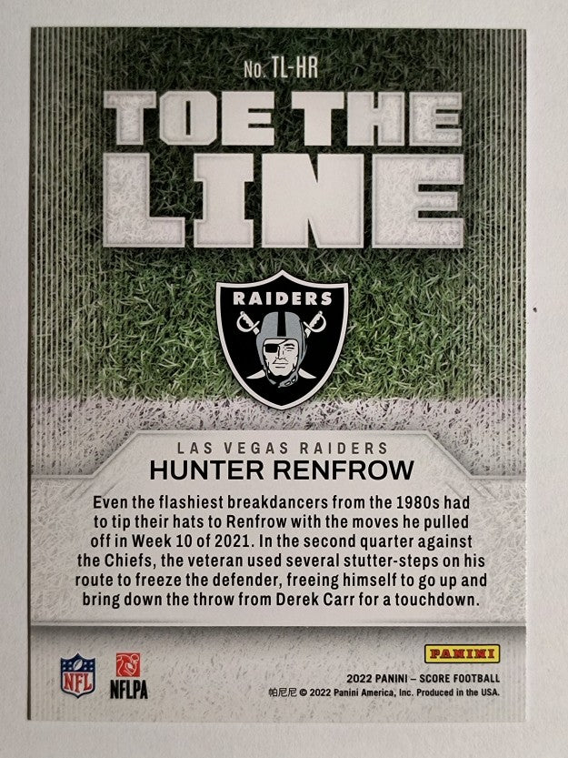 2022 Score Toe the Line #10 Hunter Renfrow