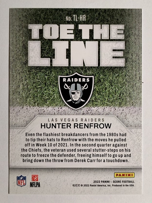 2022 Score Toe the Line #10 Hunter Renfrow